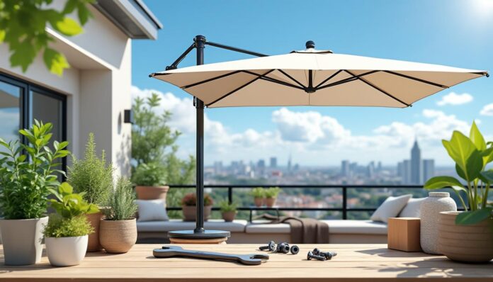 découvrez notre guide complet sur comment installer un parasol orientable sur votre balcon. suivez nos conseils pratiques pour profiter de l'ombre et du confort en extérieur tout en optimisant votre espace.
