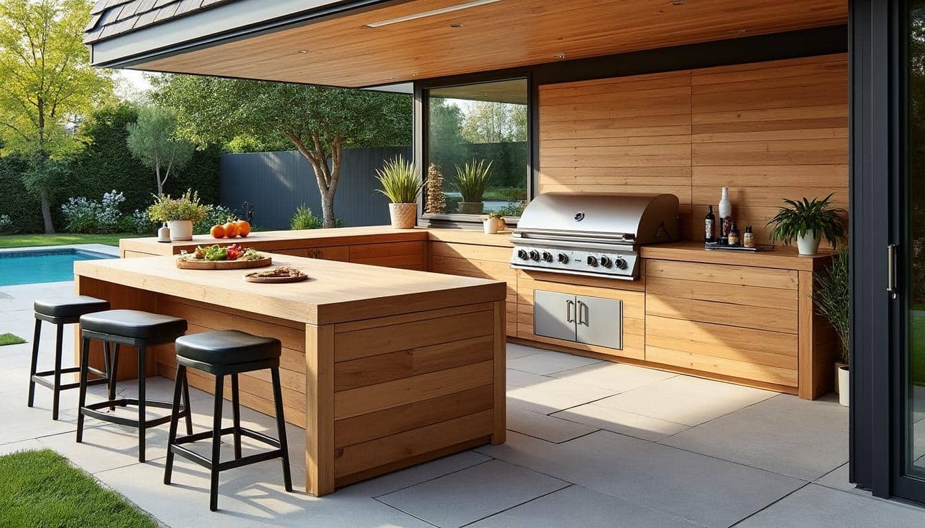 découvrez nos idées d'aménagement originales pour transformer votre coin cuisine d'été en bois en un espace convivial et chaleureux. optimisez chaque coin avec des meubles fonctionnels, des accessoires charmants et des agréments naturels pour profiter pleinement de vos repas en plein air.