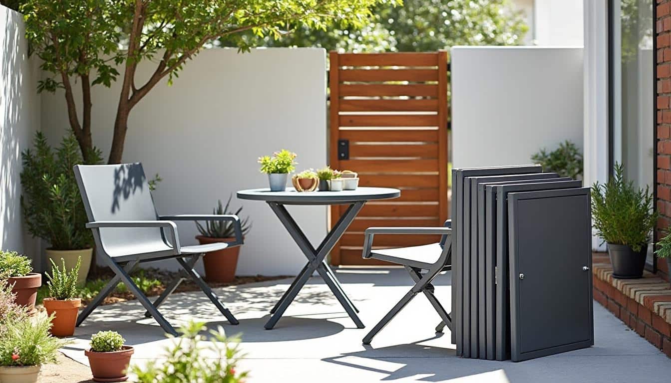 découvrez notre sélection de mobilier pliant conçu spécialement pour les petits espaces extérieurs. optimisez votre jardin avec des solutions pratiques et élégantes qui maximisent votre confort tout en préservant l'espace. profitez de votre extérieur sans compromis !